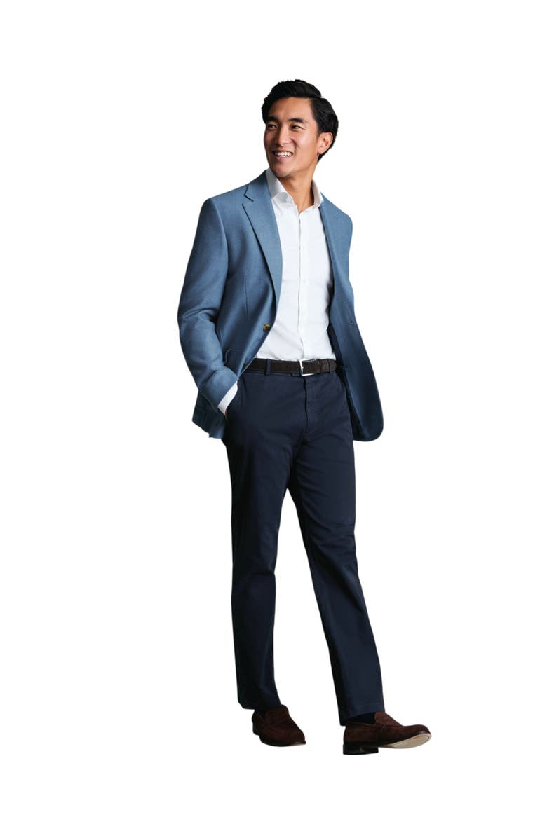 Charles Tyrwhitt Wool Silk Jacket, Alternate, color, Denim Blue