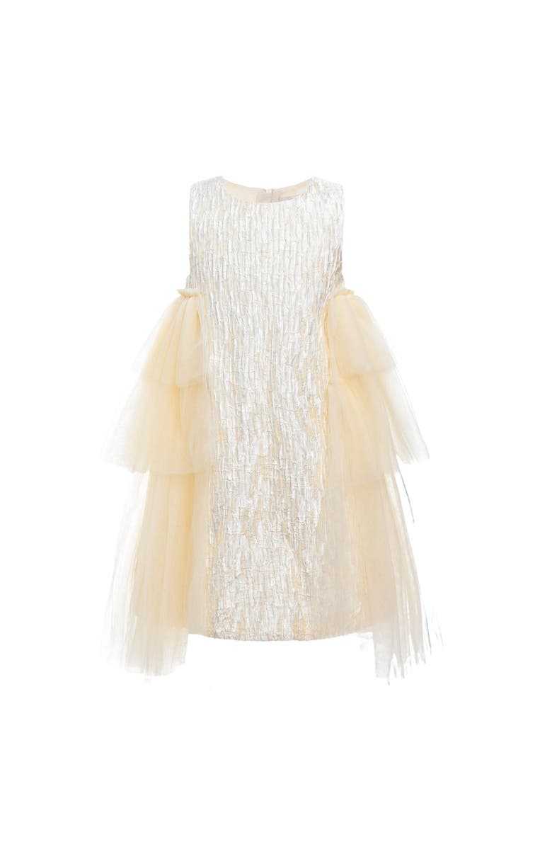 Tulleen Sonata Dress, Alternate, color, Champagne