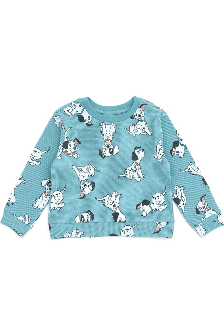 101 Dalmatians Loungewear 2-Piece Sweatshirt and Pants Set, Alternate, color, Dalmatians Sage Green