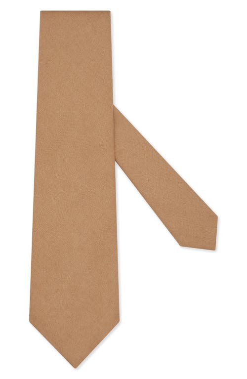 ZEGNA TIES Oasi Linen Tie in Tan 