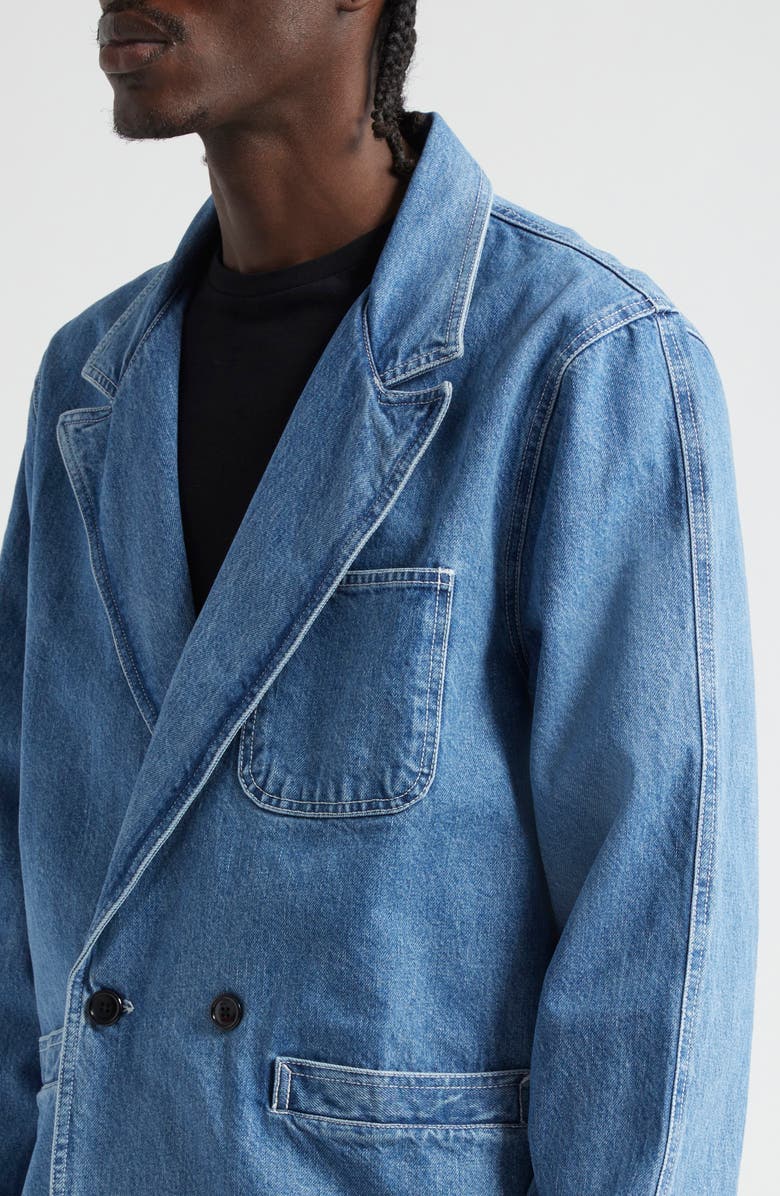 Noah Double Breasted Denim Sport Coat, Alternate, color, 
