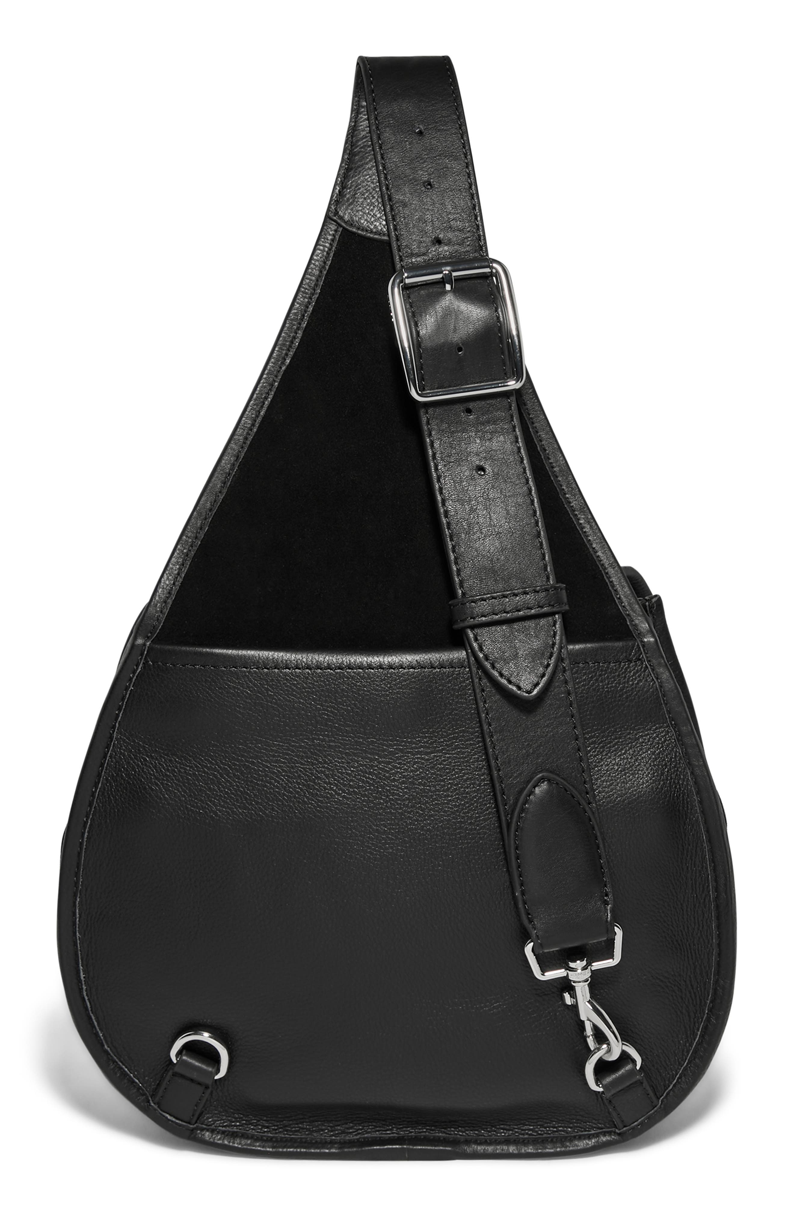 AIMEE Great Escape Leather Sling Bag, Alternate, color, Black Suede