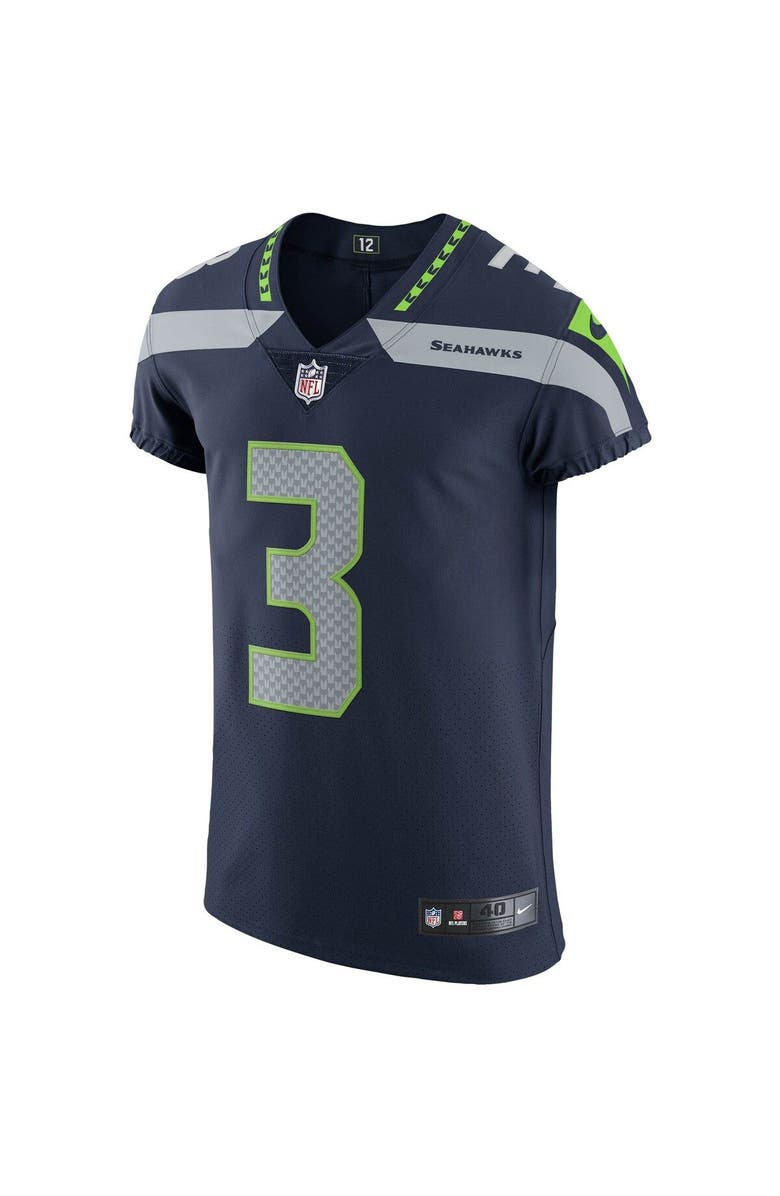 Nike Men's Nike Russell Wilson College Navy Seattle Seahawks Vapor Elite Player Jersey, Alternate, color, 