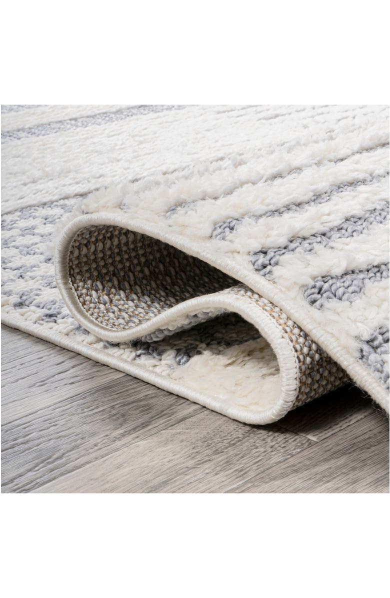 JONATHAN Y Kerstin Geometric High-Low Area Rug, Alternate, color, Cream/Gray