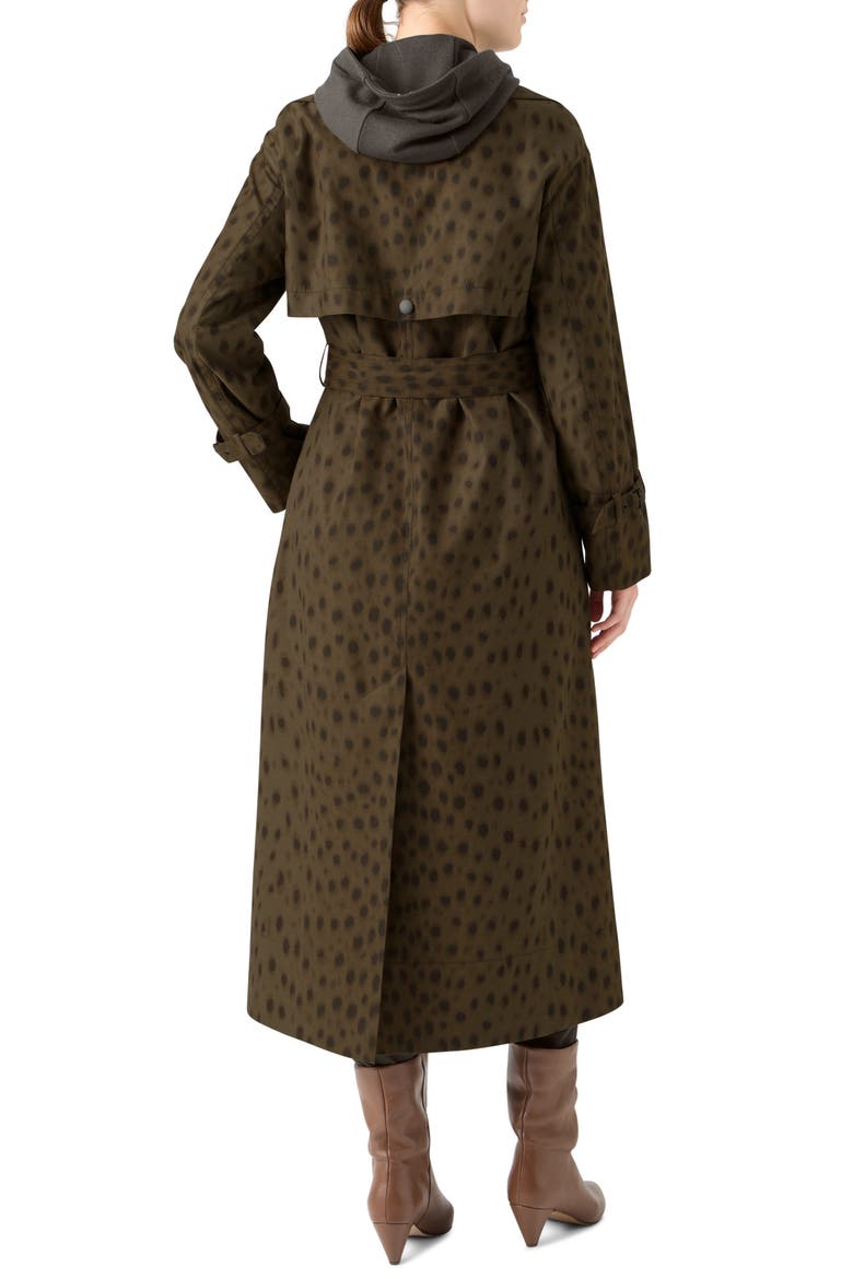 Leopard Print Trench Coat, Alternate, color, HAZEL-BARK