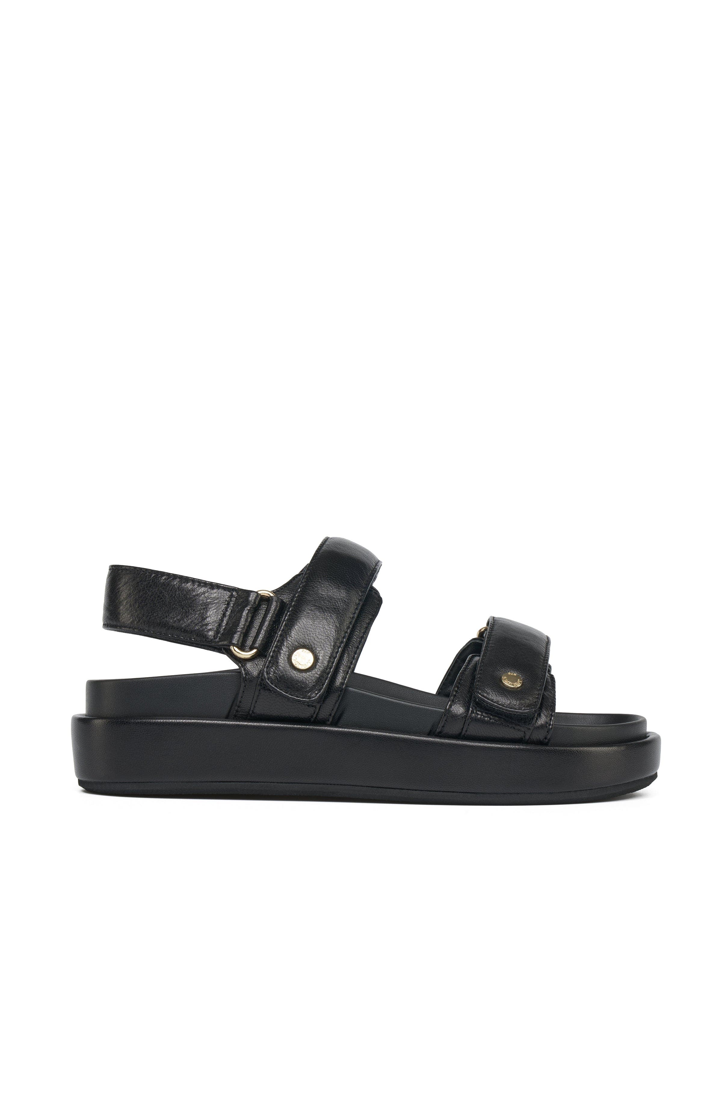 Bay Leather Slingback Sandal, Alternate, color, Black