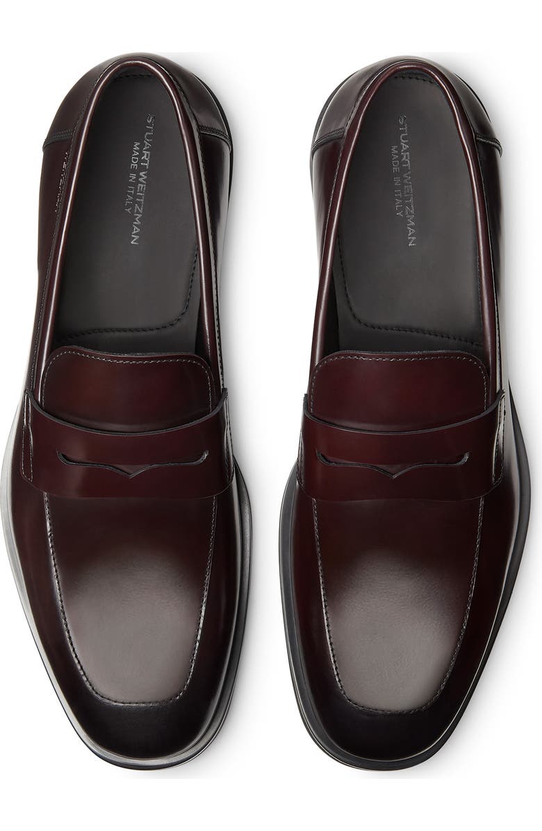 Stuart Weitzman Club Classic Penny Loafer, Alternate, color, Burgundy