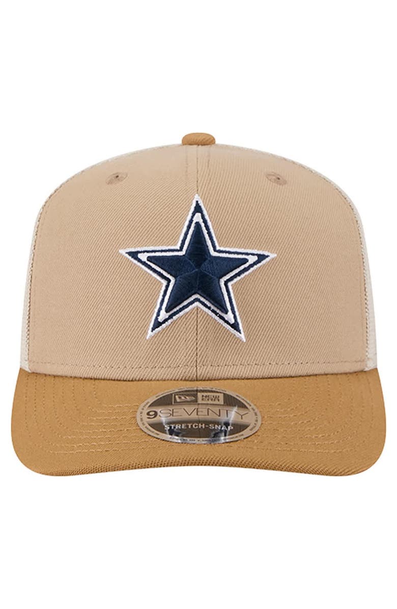 New Era Men's New Era  Light Beige Dallas Cowboys Two-Tone Trucker 9SEVENTY Adjustable Hat, Alternate, color, Light Beige