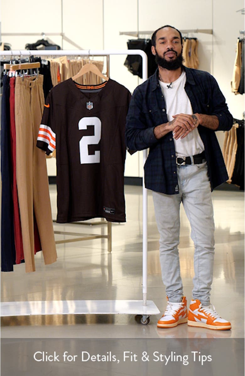 Men's Nike Amari Cooper Brown Cleveland Browns Vapor F.U.S.E. Limited Jersey, sales video thumbnail