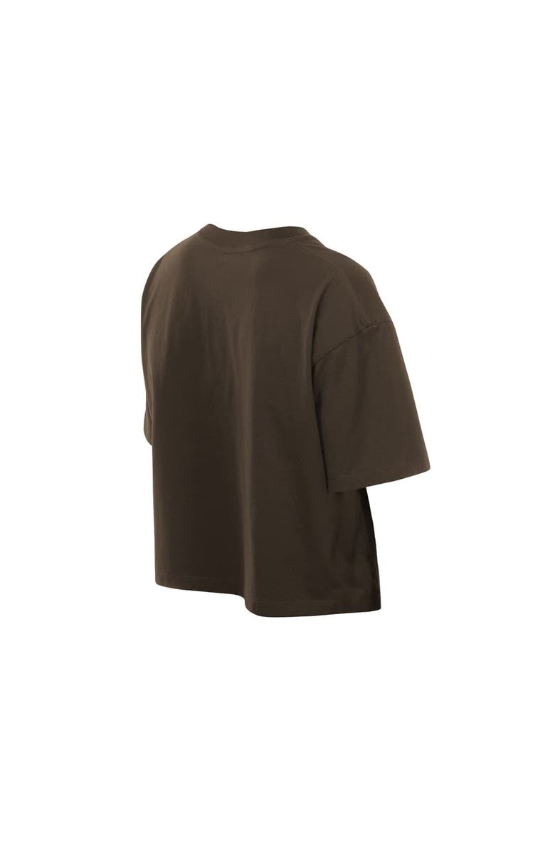 New Era Women's New Era Brown San Diego Padres Boxy Foil Logo T-Shirt, Alternate, color, Brown