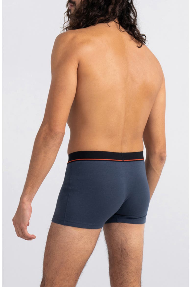 Relaxed Fit Cotton Stretch Trunks, Alternate, color, DEEP NAVY