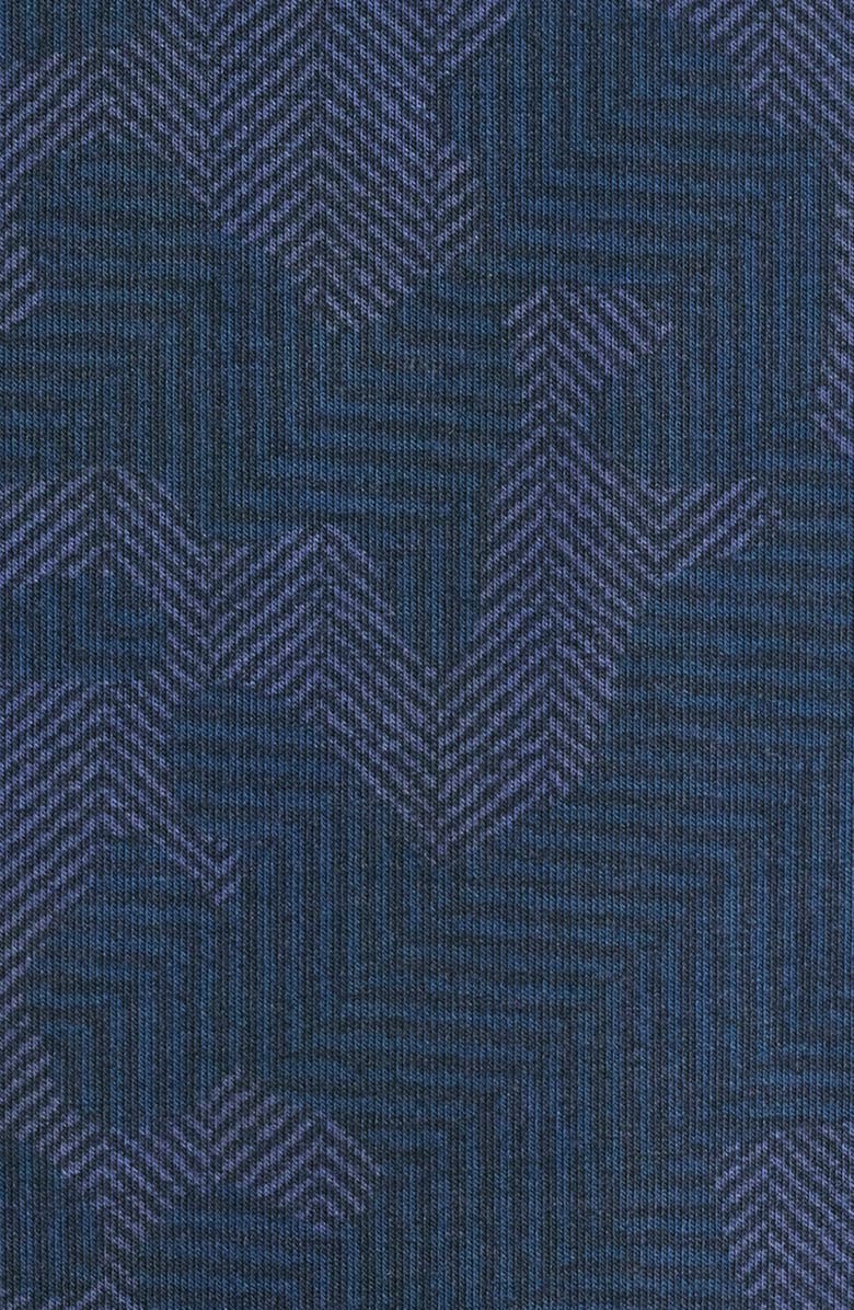 johnnie-O Viktor Waffle Camo Print Quarter Zip Pullover, Alternate, color, Navy