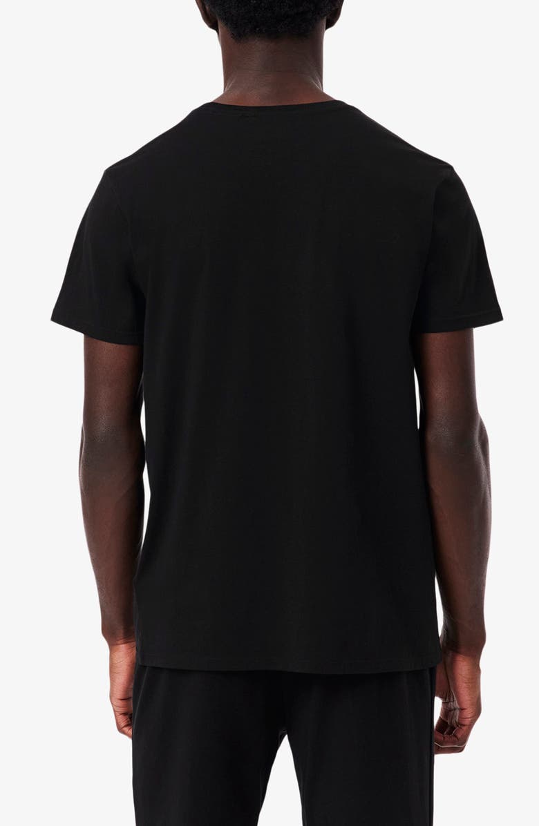 Lacoste 3-Pack Cotton Crewneck T-Shirts, Alternate, color, Black