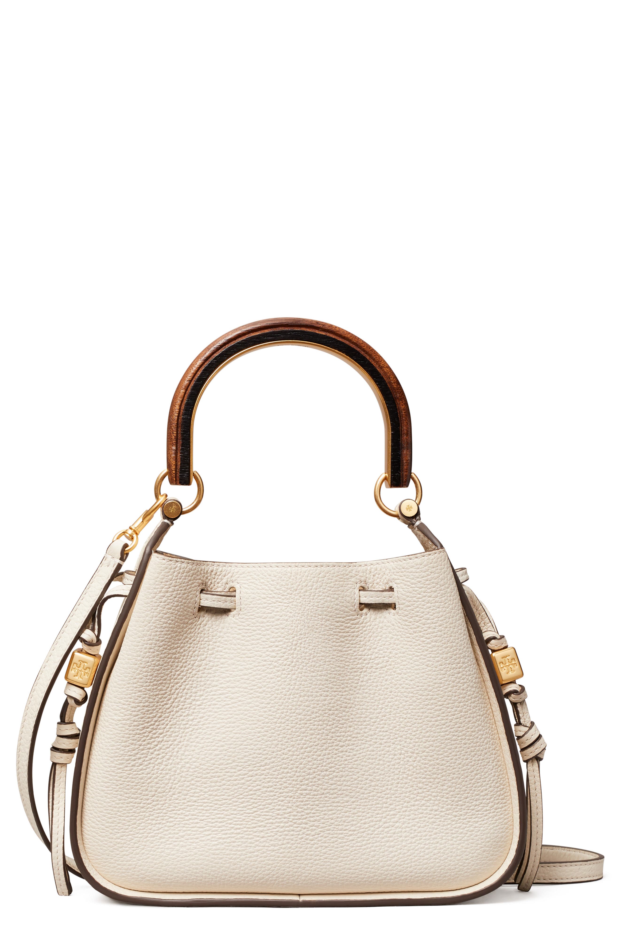 Miller Leather Cinch Bag, Main, color, NEW IVORY