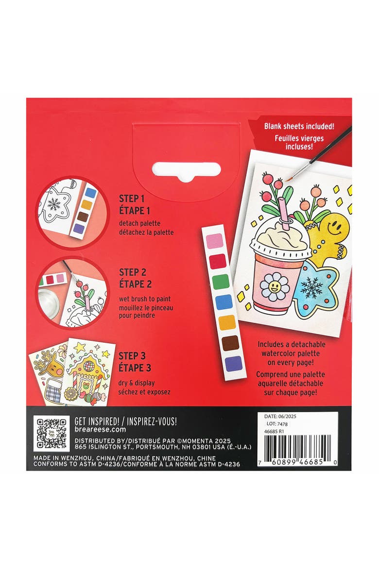Watercolor Pad Kit, Christmas Cookies, 8 Dessert Designs, Alternate, color, Multicolored