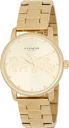 COACH Grand Goldtone Quartz Bracelet Watch, 36mm