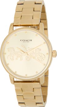 COACH Grand Goldtone Quartz Bracelet Watch, 36mm