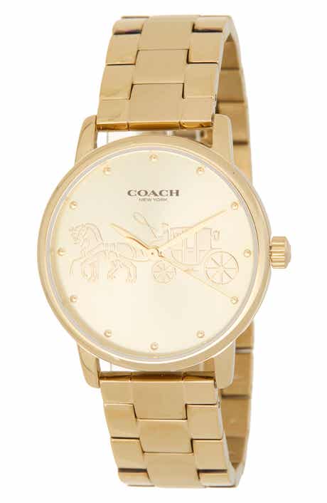 COACH Grand Goldtone Quartz Bracelet Watch, 36mm