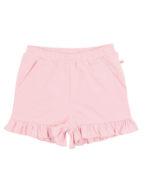 Girls Knit Ruffle Trim Shorts