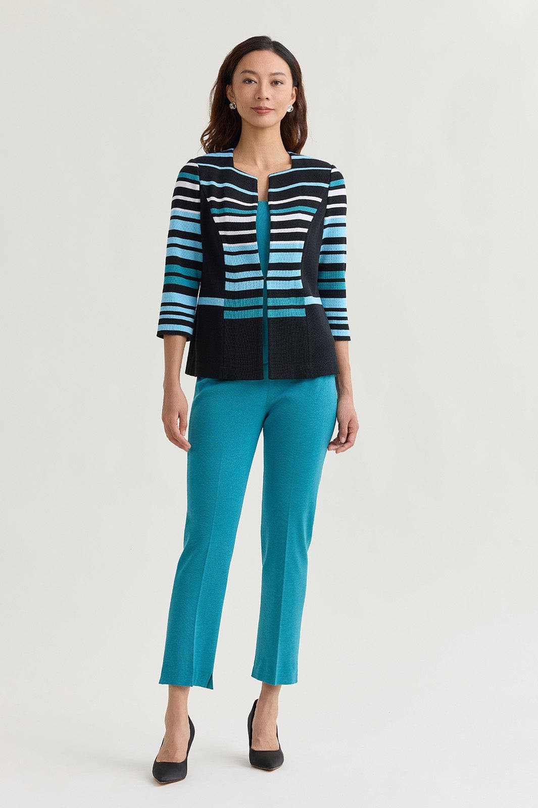 Heritage Striped Intarsia Knit Jacket