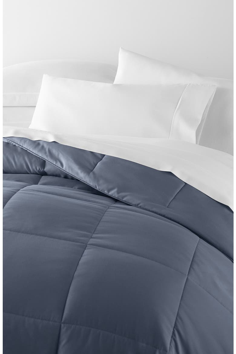 All Season Premium Down Alternative Solid Comforter, Alternate, color, STONE