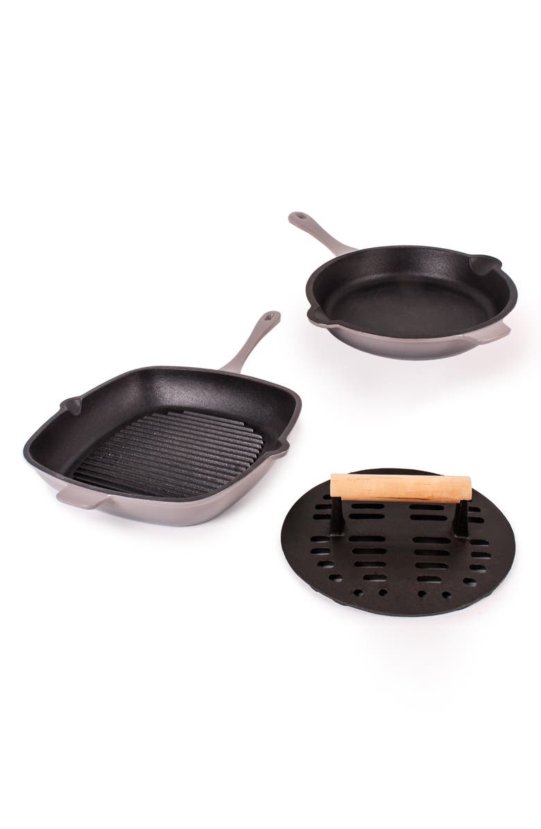 BergHOFF Neo Enameled Cast Iron 3-Piece Set, Alternate, color, Pink