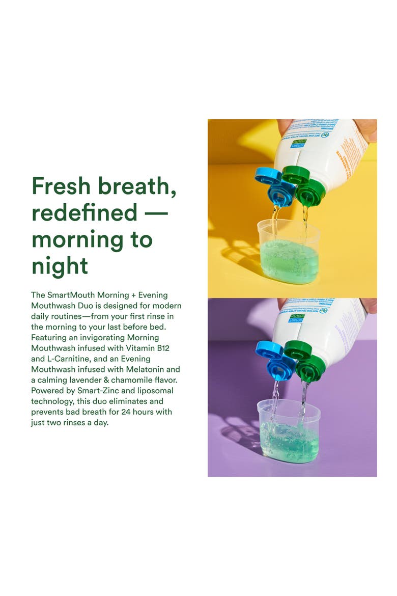 Advanced Liposomal Morning Evening Mouthwash Bundle Alcohol Free 16 fl oz Each, Alternate, color, Mint and Lavender