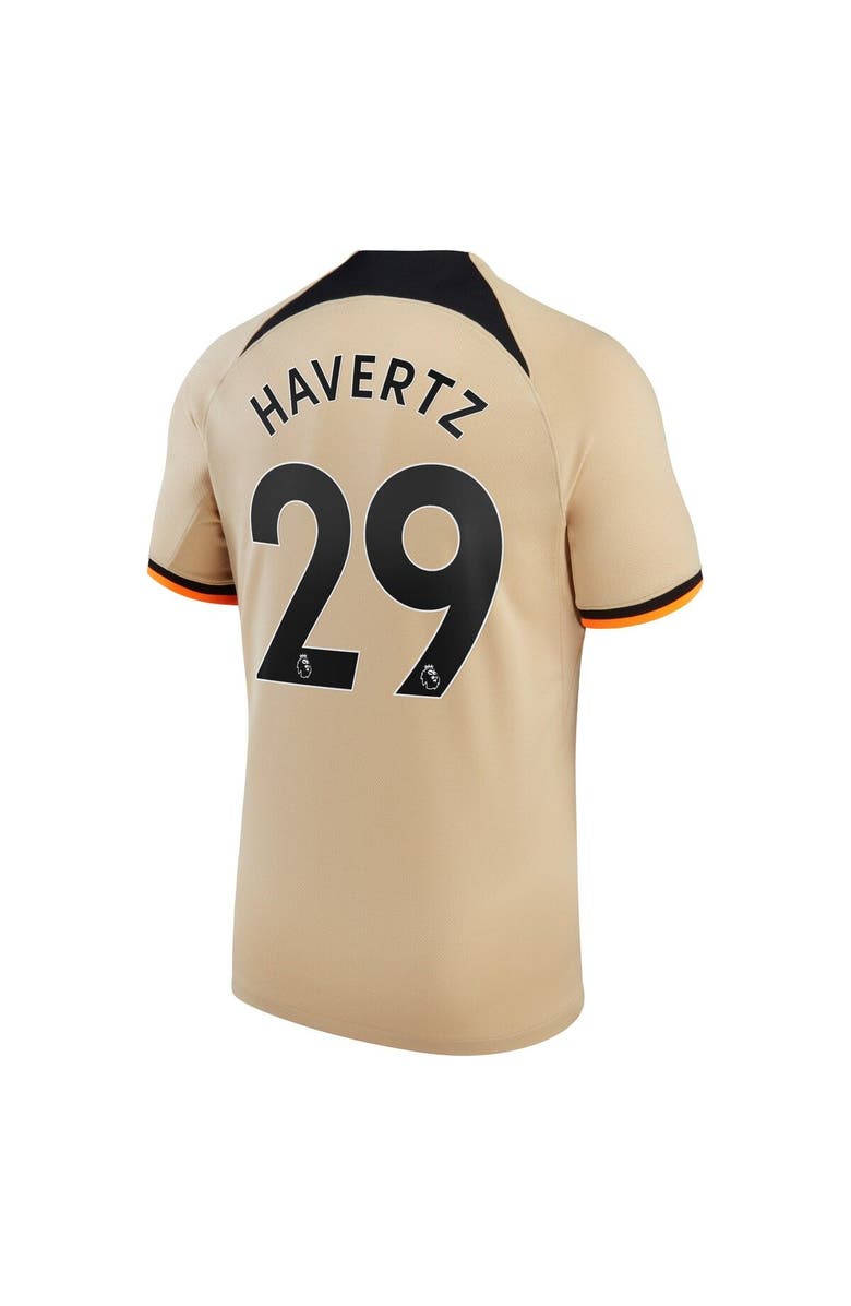 Nike Men's Nike Kai Havertz Gold Chelsea 2022/23 Third Replica Player Jersey, Alternate, color, 