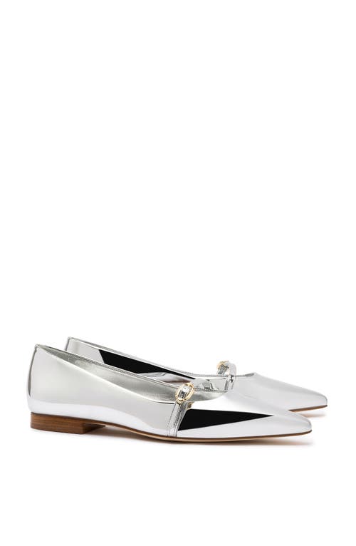 Larroude Irene Ballet Flats Silver In Silver