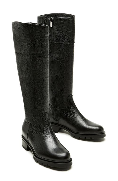 La Canadienne Scottie Leather Lug-sole Knee-high Boots In Black