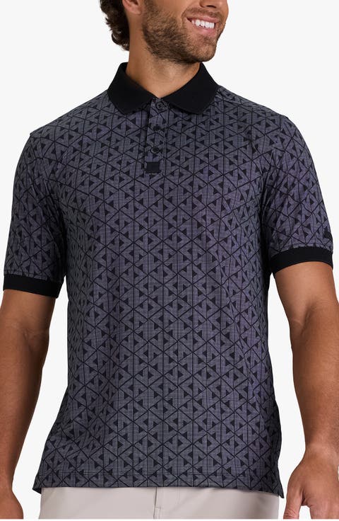 Evolution Ridge Geo Print Performance Golf Polo