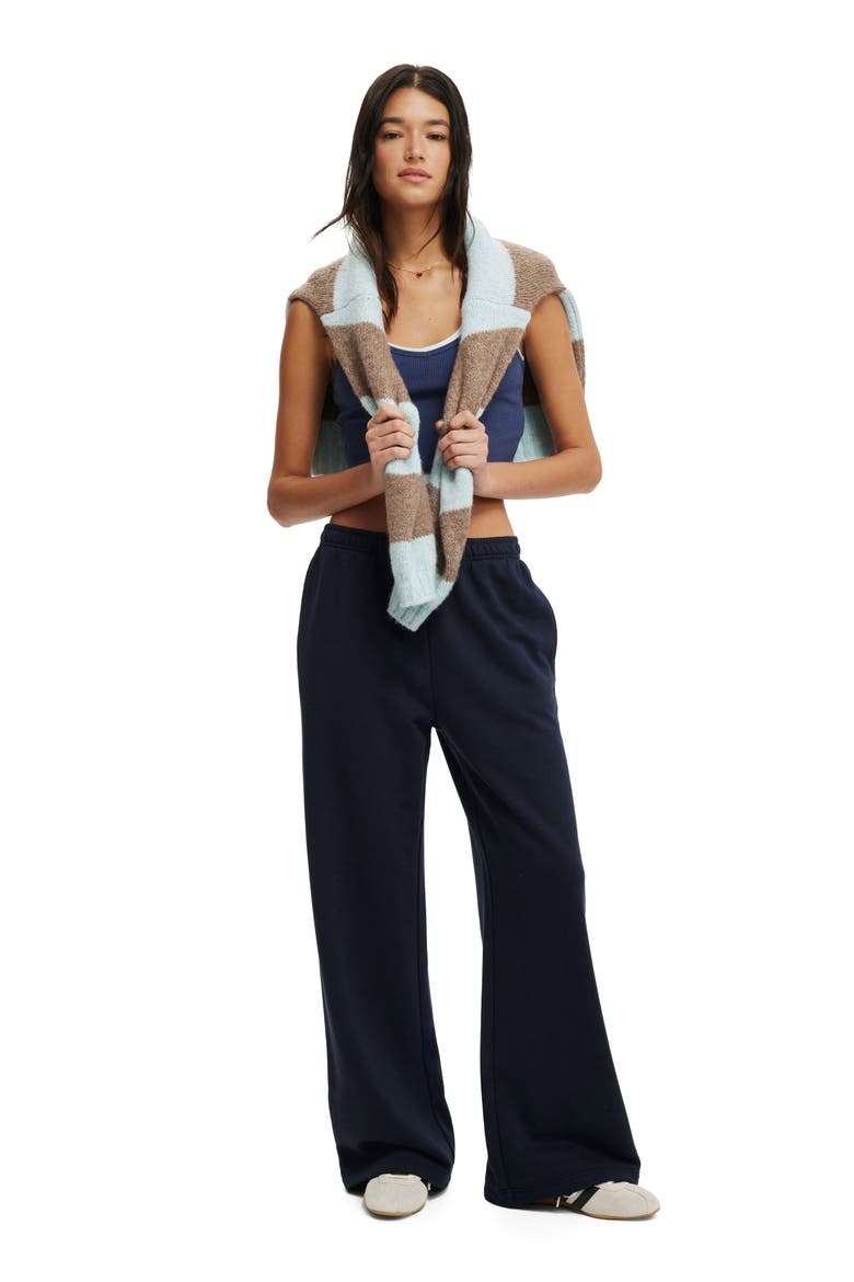 Women's Wide Leg Sweatpant, Alternate, color, Total Eclipse