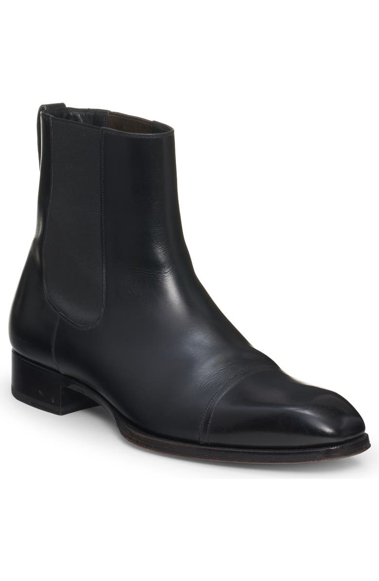 TOM FORD Elkan Cap Toe Chelsea Boot, Main, color, Black