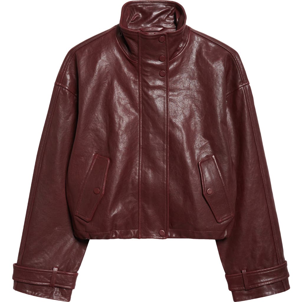 Veronica Beard Bateman Leather Jacket In Purple