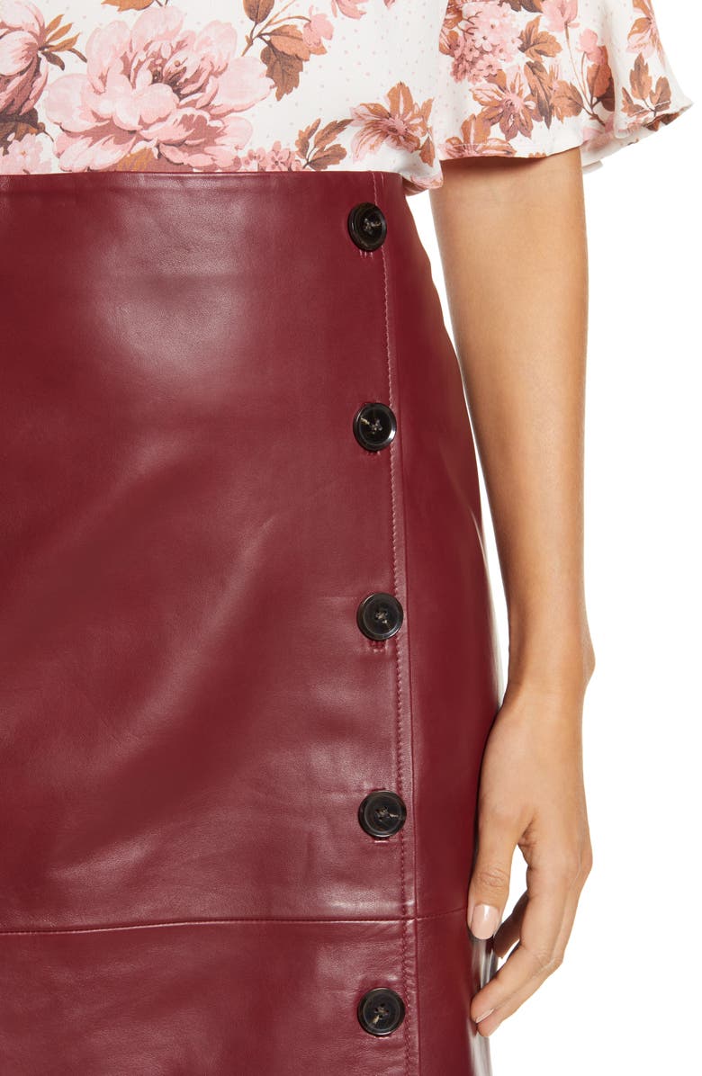 Rachel Parcell Leather Pencil Skirt, Alternate, color, 