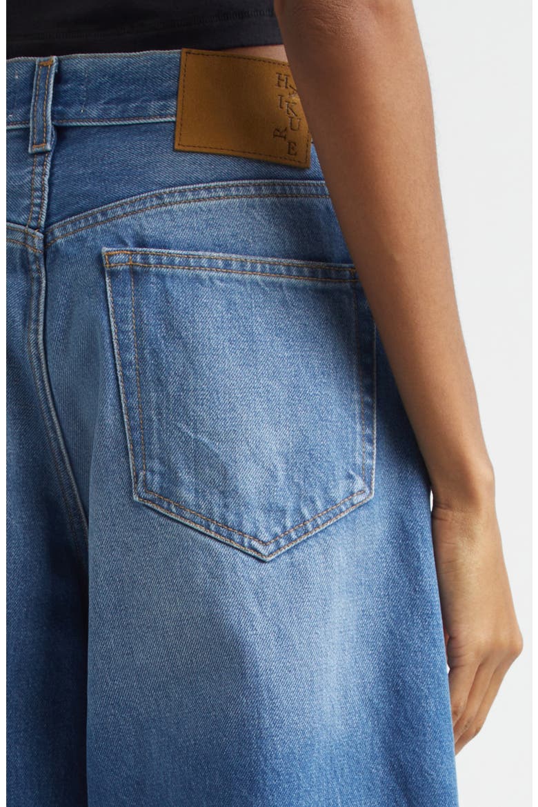 New Becky Wide Leg Denim Bermuda Shorts, Alternate, color, REAL BLUE