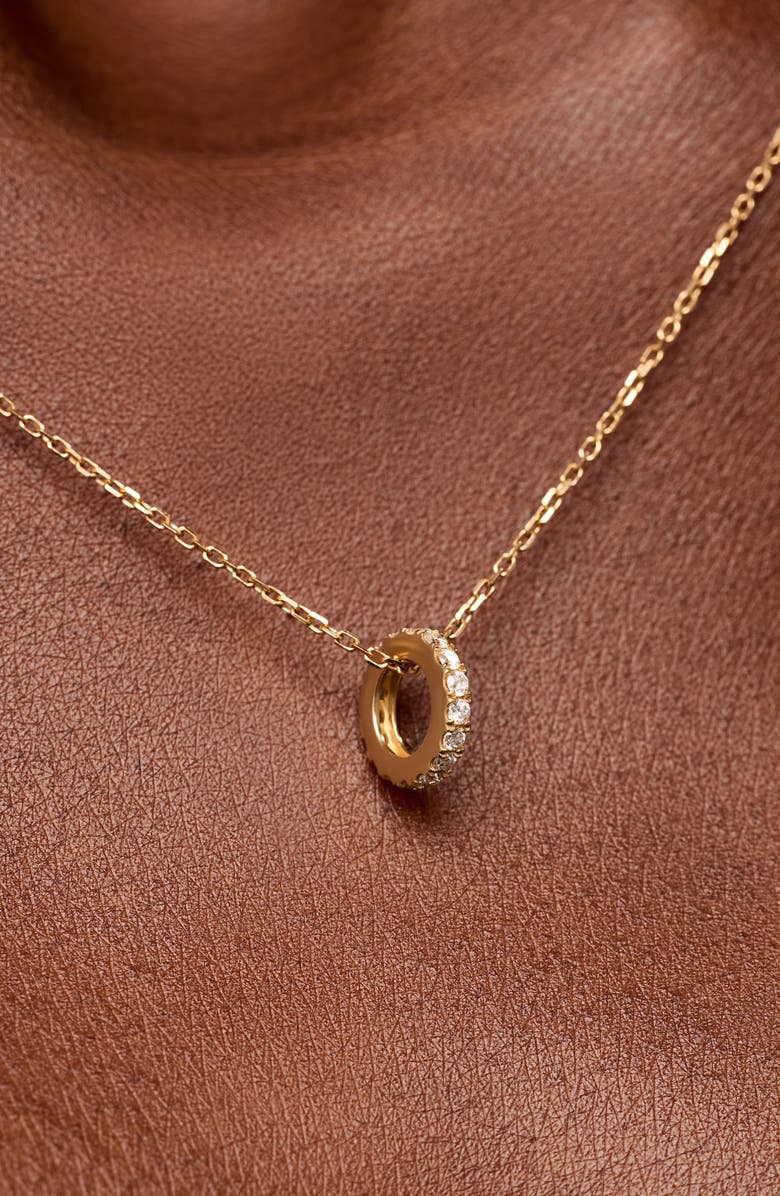 Ana Luisa Solid Yellow Gold - Diamond Aurora Necklace, Alternate, color, 