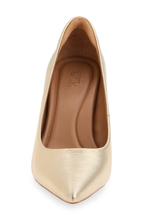 Nordstrom Rack Paige Faux Leather Pump In Gold Metallic