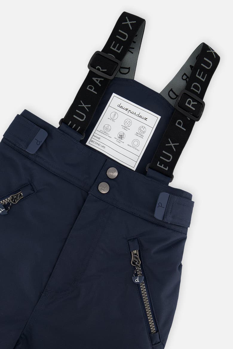 Play Reinforced Knees & Adjustable Suspenders Snow Pants, Alternate, color, Navy Blue