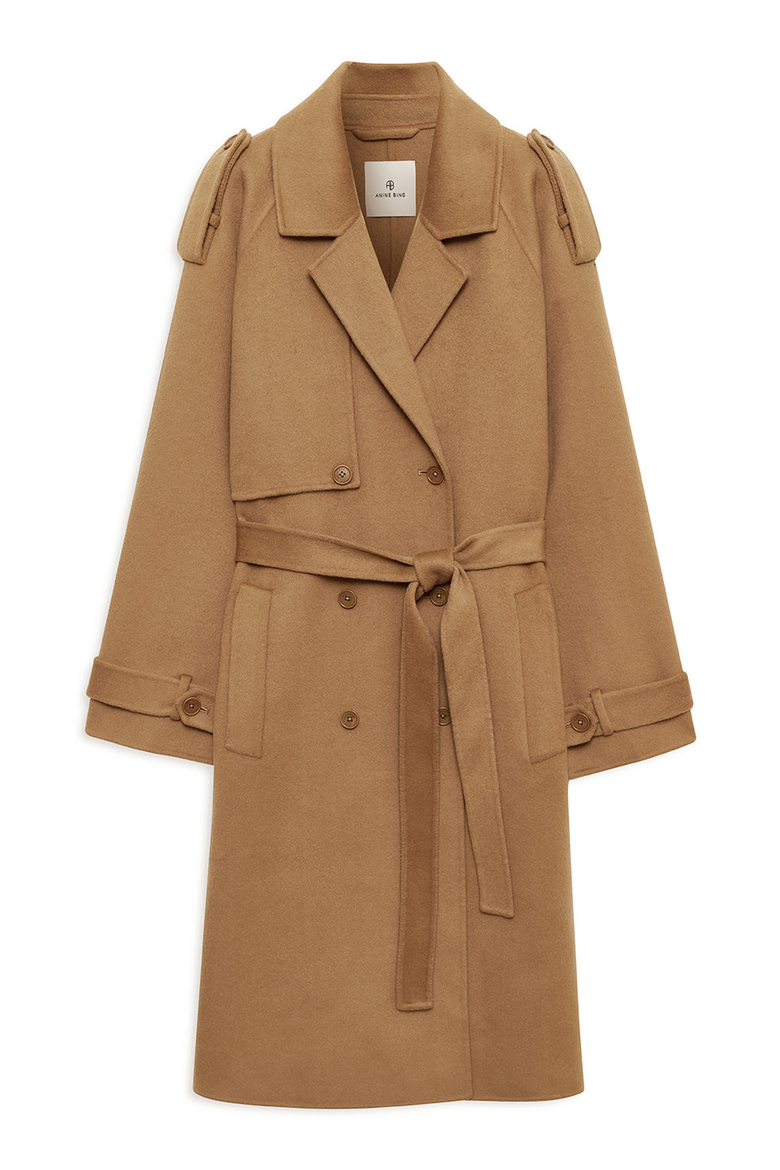 Rickie Maxi Trench, Alternate, color, Camel