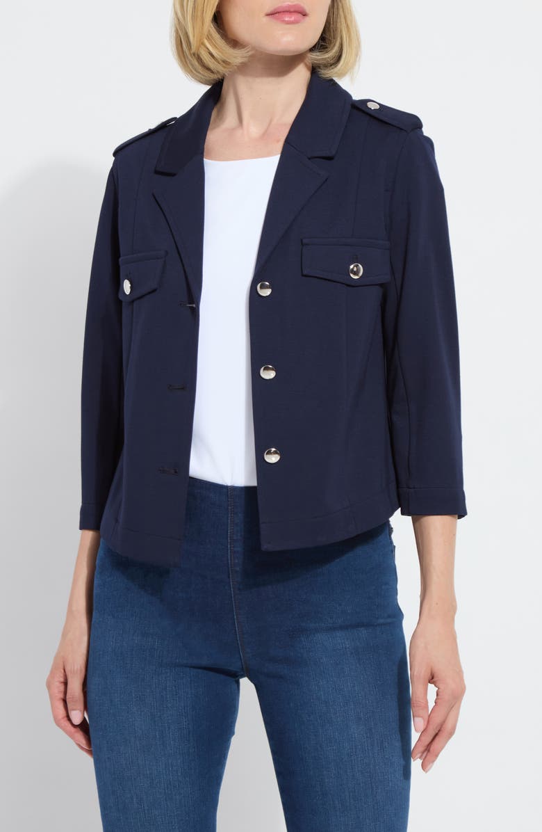 Lysse Veronica Crop Ponte Blazer, Main, color,