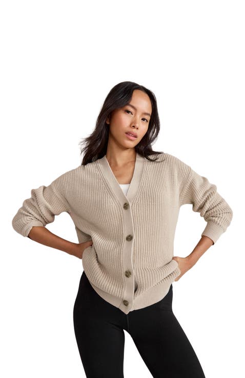 Organic Cotton Shaker Stitch Cardigan