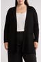 Open Front Ribbed Long Cardigan