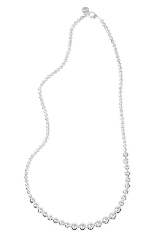 Lie Studio Lié Studio The Olivia Beaded Necklace In Metallic