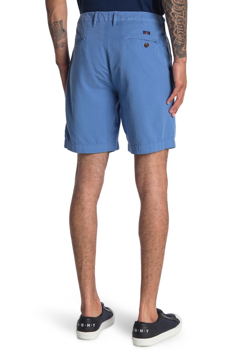 Faherty Cloud Cotton Harbor Flat Front Shorts, Alternate, color, Faded Cobalt