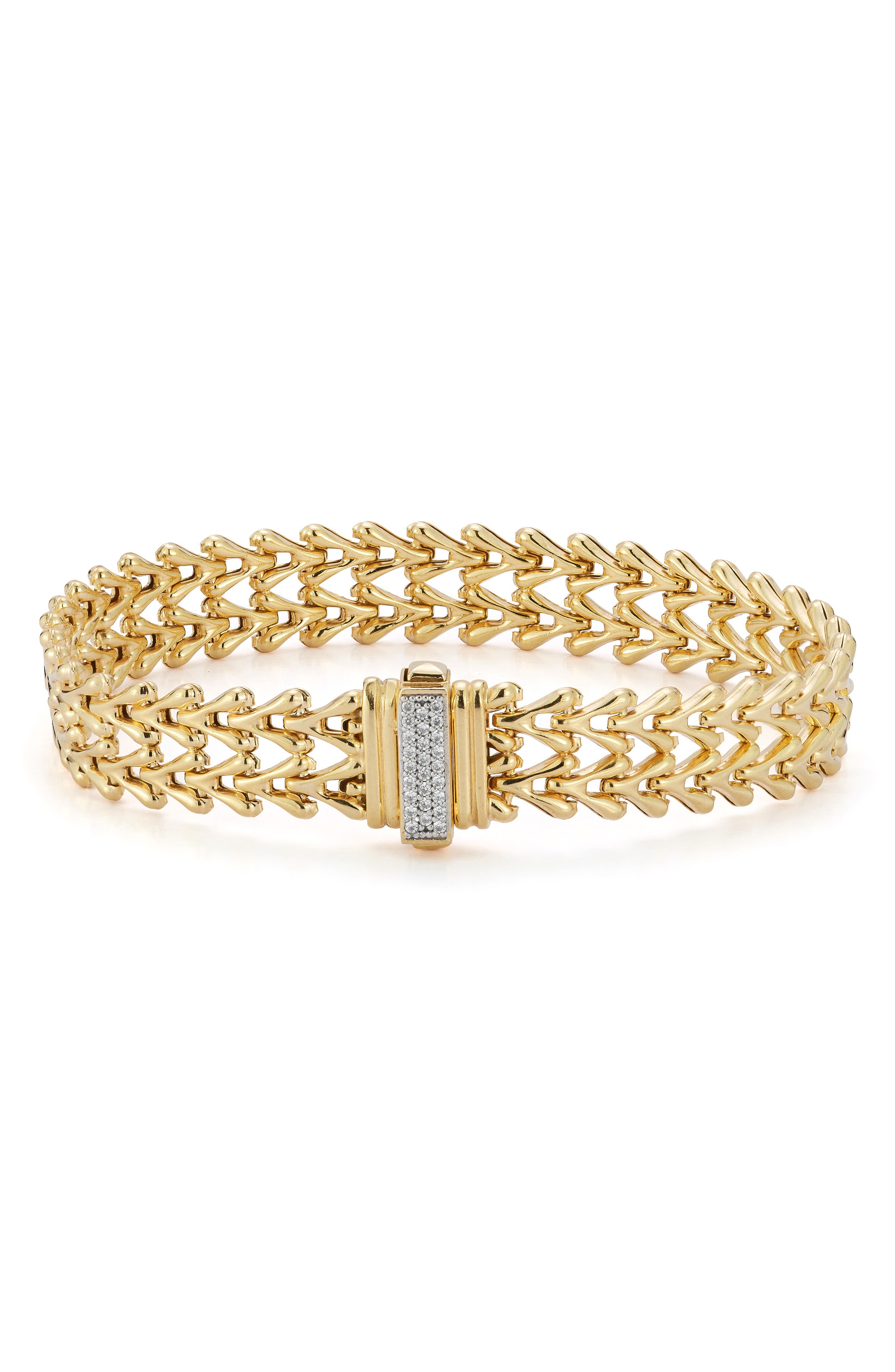 Sphera Milano Double Row Weaved Bracelet In Gold