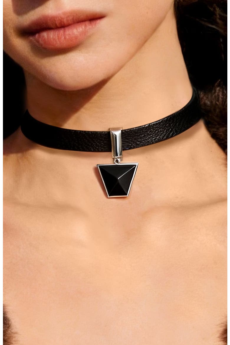 Echo Pendant, Alternate, color, Black & Silver