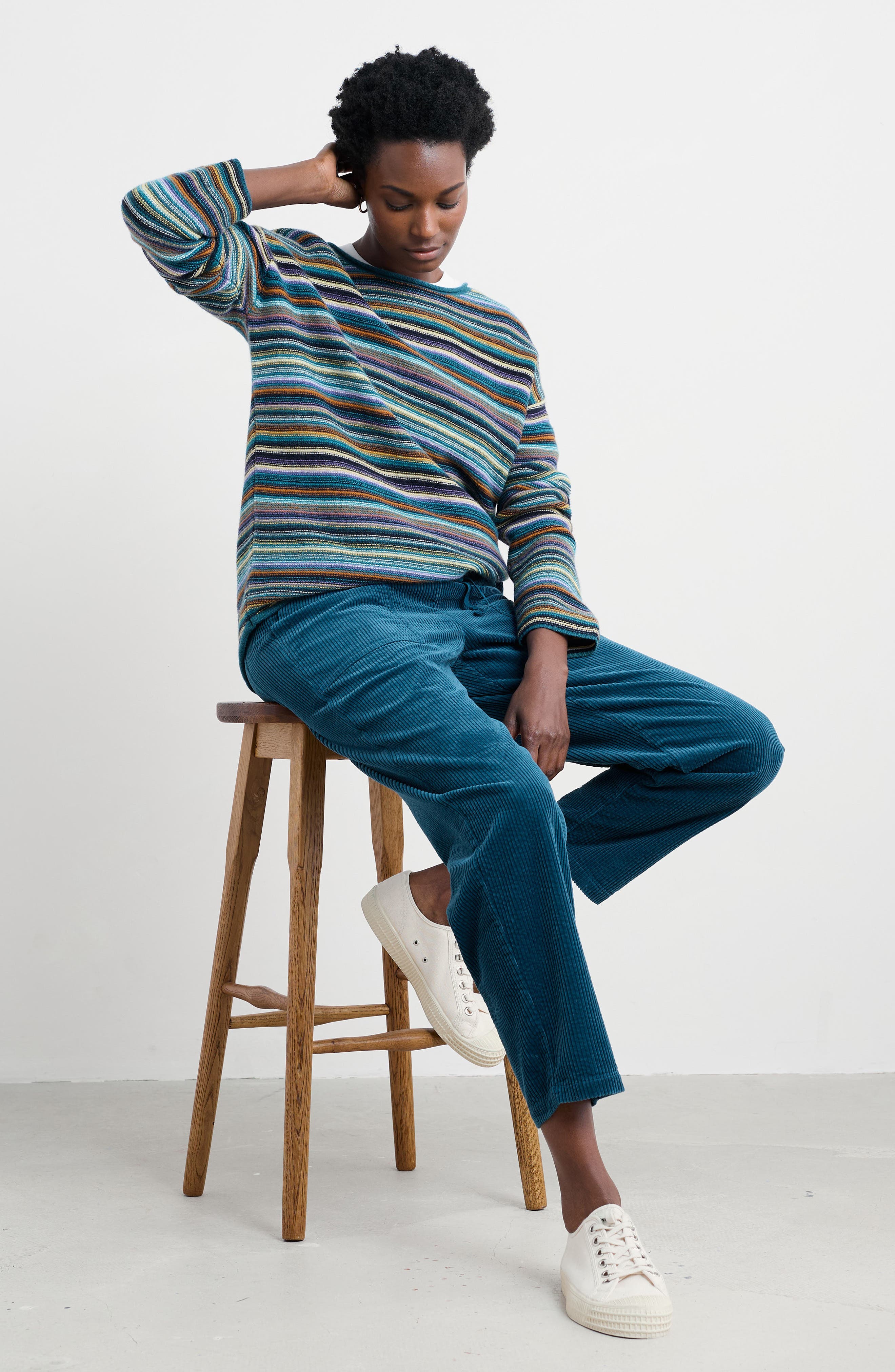 Fruity II Stripe Merino Wool Blend Sweater - image 2