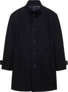 MANGO Wool Blend Funnel Neck Coat