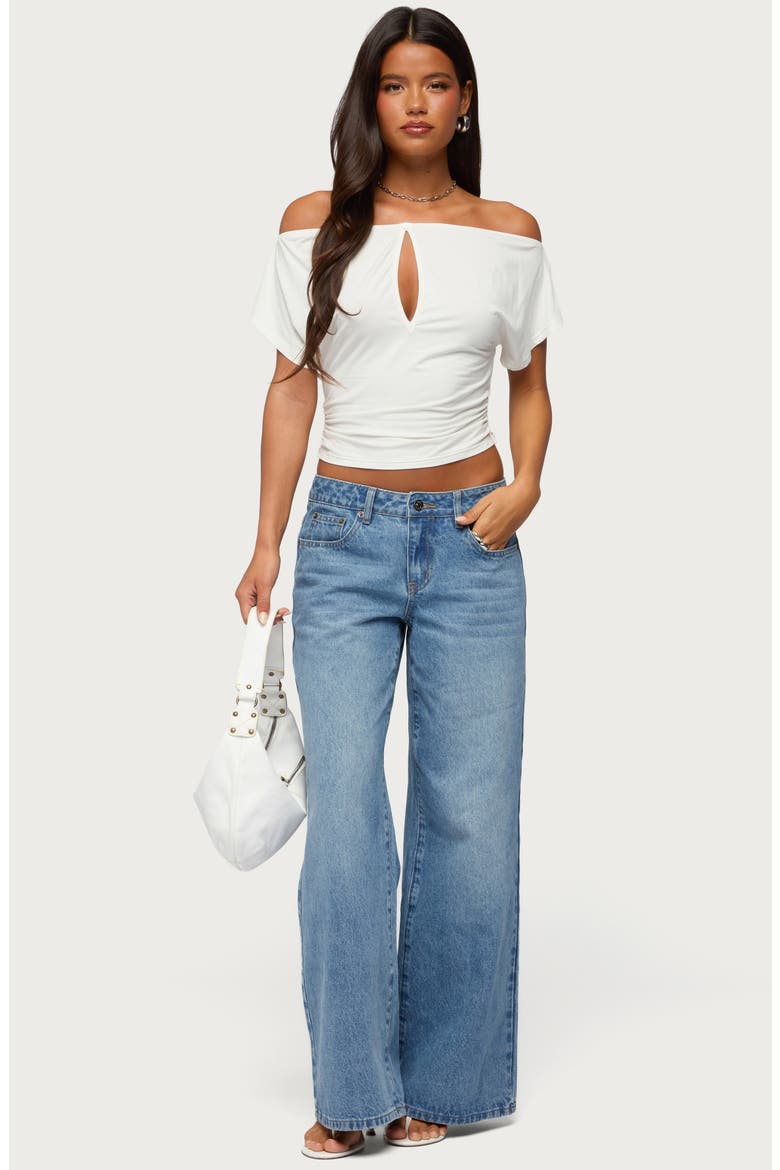 UK Cutie Low Rise Wide Leg Jeans, Alternate, color, LIGHT-BLUE-WASHED